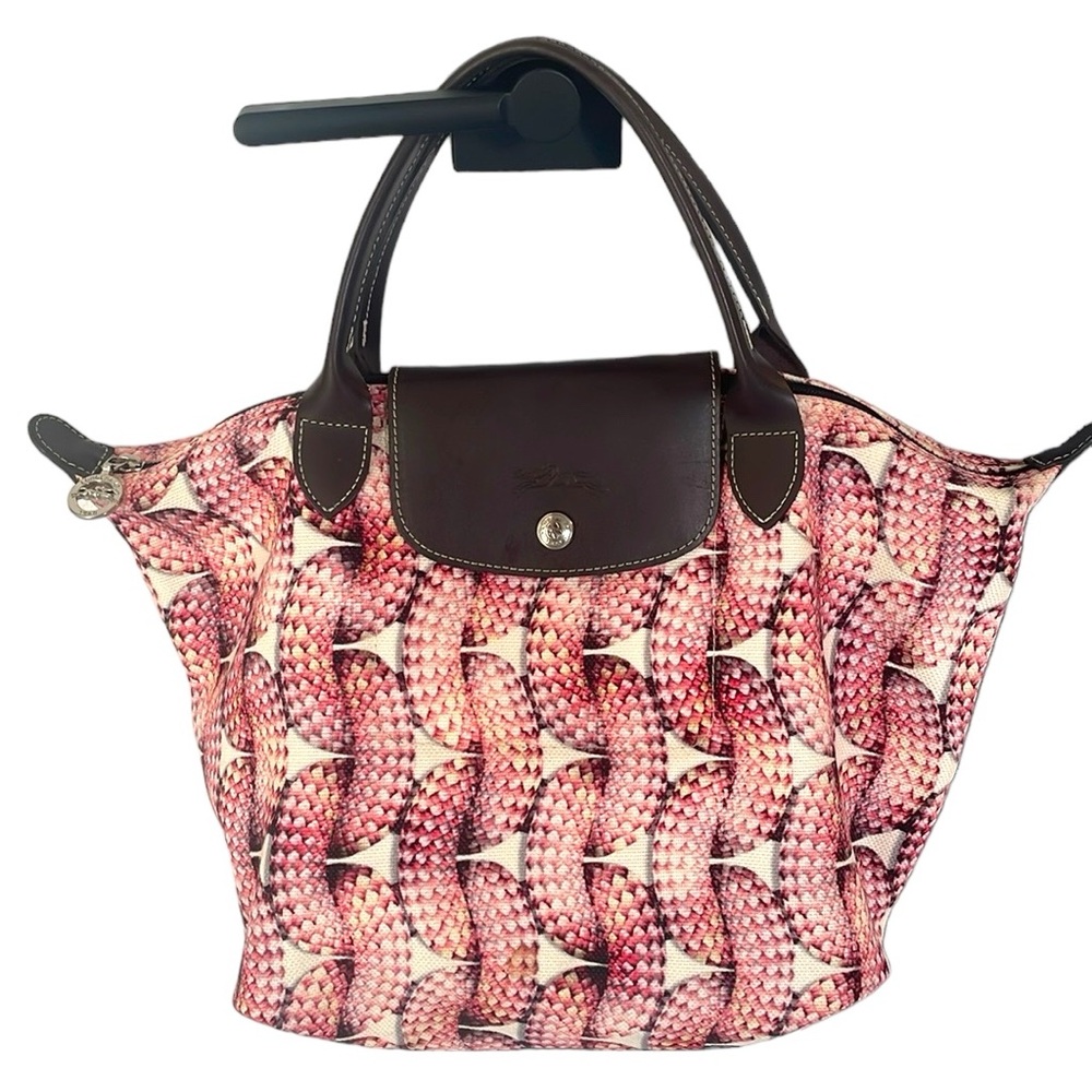 Longchamp Surf the City Special Edition Handbag Purse Models Deposit Pink Brown